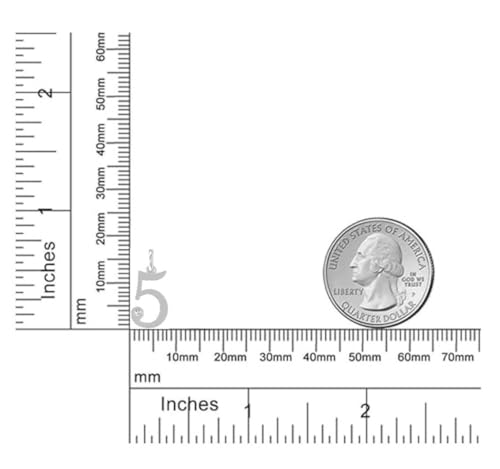 1/20 Carat lab Grown Diamond Zero to Nine Number Pendant Necklace | 10K, 14K Yellow or White Gold and Silver Cable Chain Necklace 18 inch | D-F Color and VS1 Clarity4