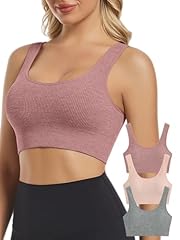 3 Pack-heather Grey+pink Nude+pink Heather