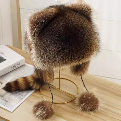 Gorro de mapache con orejeras para esquí infantil: abrigo divertido de 6 a 10 años 5