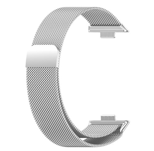 [SHEAWA] for HUAWEI WATCH FIT 4 Pro/4/3 �o���h �x���g �����o���h �X�e�����X ���b�V���҂� �}�O�l�b�g �ւ��x���g �A�N�Z�T���[ (�V���o�[)