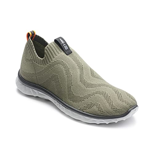 BASS OUTDOOR Men's HEX Knit Pull ON Hiking Shoe, DEEP LCHN GN, 10.5