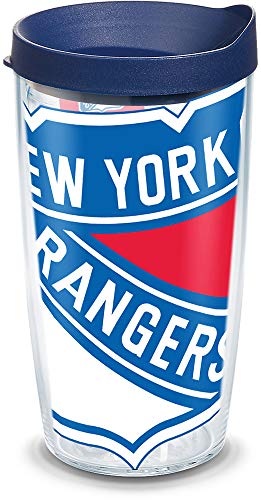 Tervis Made in USA Double Walled NHL New York Rangers Insulated Tumbler Cup Keeps Drinks Cold & Hot, 16oz, Colossal