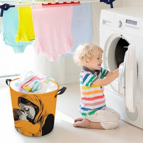 Panier à linge pliable facile à transporter d'une seule main - 7
