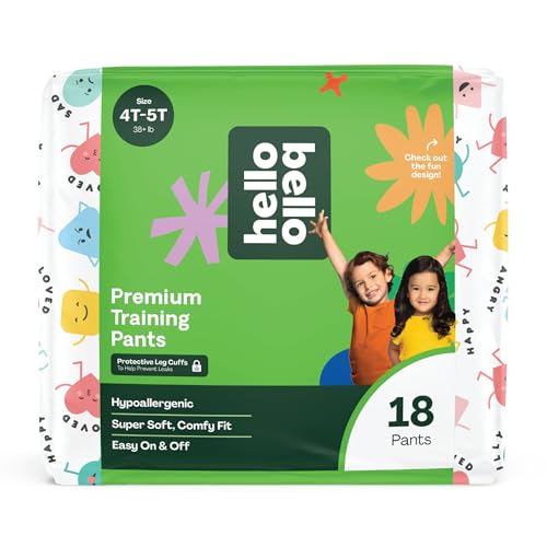 Hello Bello Premium Training Pants 4T-5T All About Feelings Design 18ct Jumbo Pack