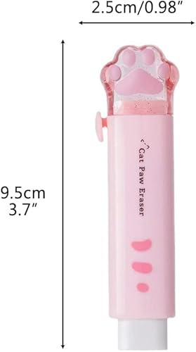 Miniatura 4 de Cinta de corrección de dibujos animados, lindos borradores en forma de gato, doble punta, corrección de borrados lindos para niños y estudiantes de