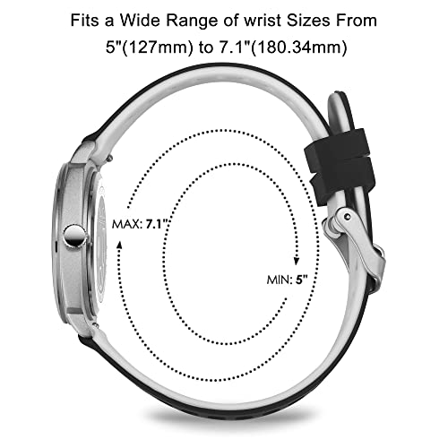Diaofendi Nurse Watch For Medical Students,Doctors,Women Men With Second Hand And 24 Hour, Easy To Read Waterproof Watch (Small Silver-White Black) #TOP2