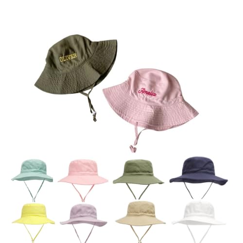 Cappello estivo personalizzato per bambini, cappello da bambino ricamato, cappello personalizzato, cappello estivo personalizzato, cappello per bambini, cappello da pescatore bambino multicolore,