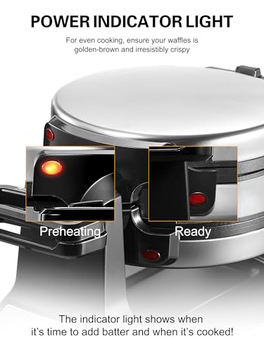 image for Belgian Waffle Maker, Classic Rotating Waffle Iron with Nonstick Plate