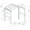 Palram - Canopia Austin 6' x 8' BBQ Grill Gazebo, Gray Polycarbonate Panels, Metal Frame Hardtop, Weather Protection & Shade Grilling Station for Deck, Backyard Bar and Grill