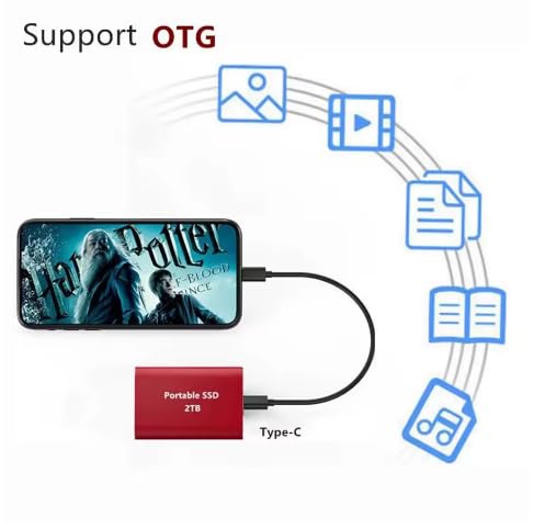 Generico SSD Portatile 2TB – Hard Disk Esterno USB C Compatto – Backup per Foto, Video e Documenti – Compatibile Mac/Windows – Blu