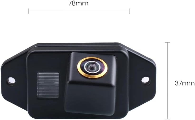 AHD/CVBS Car Rear View Camera's Fisheye Lens License Plate Lamp-Camera with RCA Cable & Vehicle Camera for Toyota Land Cruiser J120 Series Toyota Prado 2700/4000 & Backup Camera (CVBS-AHD)