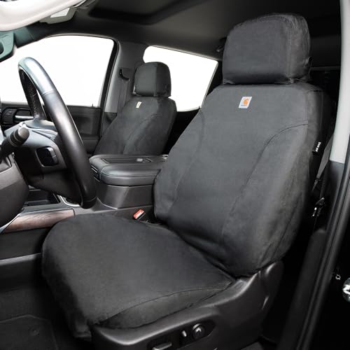 Covercraft Carhartt Super Dux SeatSaver Custom Seat Covers for 2018-25 Jeep Wrangler JL 4-Door & 2020-2025 Gladiator - 1st Row Bucket Seats, Gravel by Covercraft - Image 2