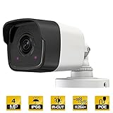 4MP PoE IP Camera Indoor/Outdoor Fixed Super Day/Night Vision Security Camera, 100 Feet IR Distance IP 66 Onvif