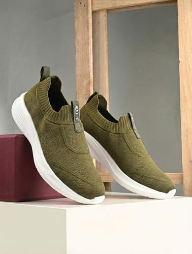 Image of HEALTH FIT Extra Soft Sports Shoes with Memory Foam Comfortable & Lightweight Breathable Without Lace for Walking Jogging Gym Shoes Cushion Casual Regular Wear Shoes for Men's Gent's HF728