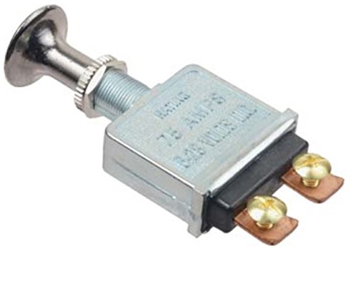 New Push-Pull Switch, 6-36V, 2 Positions, SPST, 75 Amp Heavy Duty, Silver Laminated Contacts