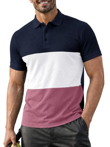 Image of EYEBOGLER Premium Textured Self-Design Half Sleeve Collar Polo T-Shirt for Men || Packs Also Available