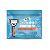 Shaving Kit with Razor, Shaving Cream, Washcloth & Aftershave Wipe – Men’s Travel Shave Set for Hotels, Shelters & Outreach – Disposable Grooming Pack (Blue) (1)