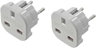 عدد 2 قابس تحويل MK ثلاثية انجليزى إلى عادى/ترك/بلاستك قوي / 10 أمبير/قوية