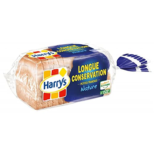 PAIN DE MIE LONGUE CONSERVATION NATURE 250G, HARRYS, LOT DE 5