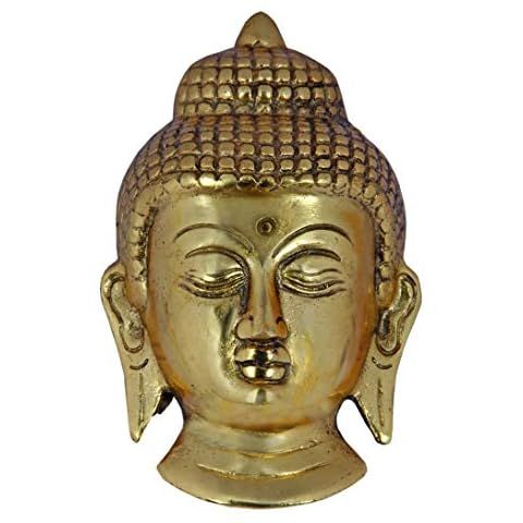 Catchy Crafts Metal Lucky Charm Buddha Face Small Wall Hanging Showpiece Cover