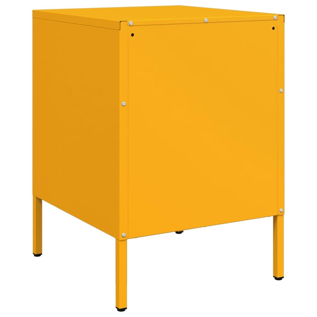 Industrie-Stil Nachttisch mit robustem Stahlgestell, viel Stauraum und multifunktionalem Design für Wohnzimmer, Schlafzimmer und Büro