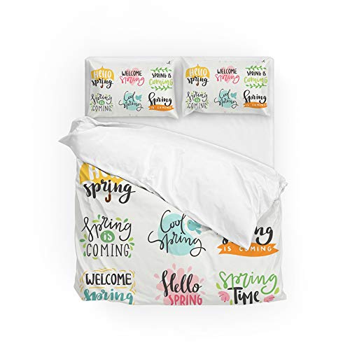 Parure de lit avec housse de couette motif printanier CHEHONG lit simple durable - 2