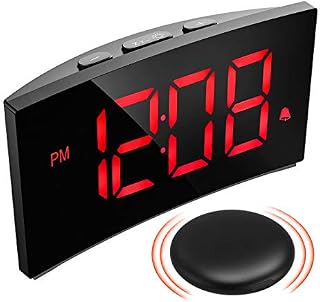 PICTEK Wireless Bed Shaker Alarm Clock for Heavy Sleepers, Shaking or Sound Mode