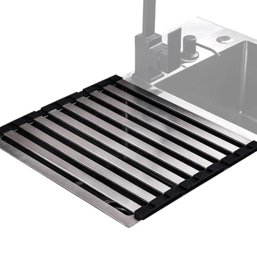| Estera Escurridor retráctil para encimera | Secador Ajustable para Ollas, Tazas, Platos Y Utensilios De Cocina