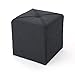 Christopher Knight Home Kenyon Fabric Square Ottoman, Dark Charcoal