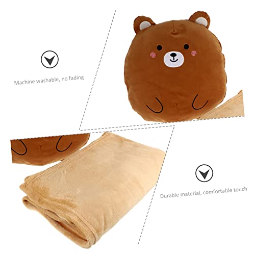 Coussin de couchage marron au design adorable en coton doux et durable