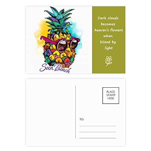 Jeu de cartes postales ananas pour embellir vos messages de vacances