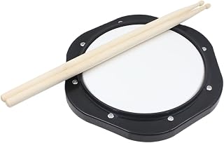 Toyvian Tambor Mudo De Pad De Batería De Práctica Pad De Práctica De Caja Para Principiantes y Músicos Casa Color Negro y Blanco