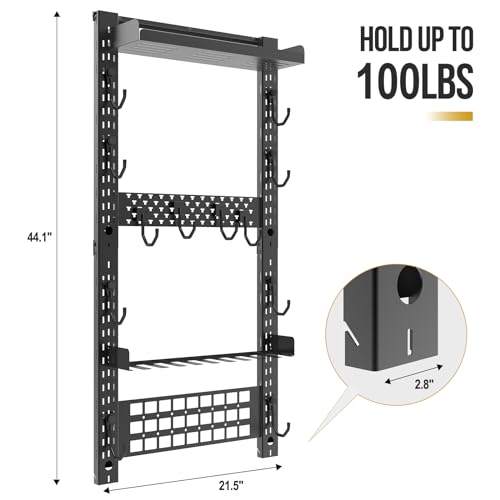 ONETIGRIS Gun Rack Wall Mount,Indoor Gun Rack for Wall with Shelf Horizontal and 1 Removable Gun Accessories Tray - Thumbnail 7