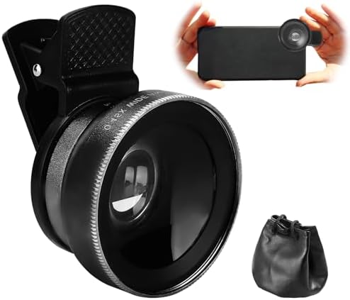 Kit Objectifs Macro Kit Objectifs 2 En 1 Pour Smartphone - Grand Angle 0,45x Et Macro 12,5x - Universel IPhone Android Objectif Grand Angle Téléphone