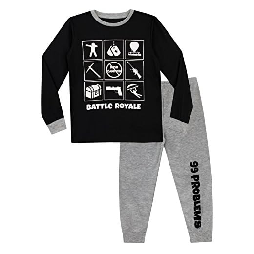Battle Royale Pijama para Niños Gaming Multicolor 13-14 Años