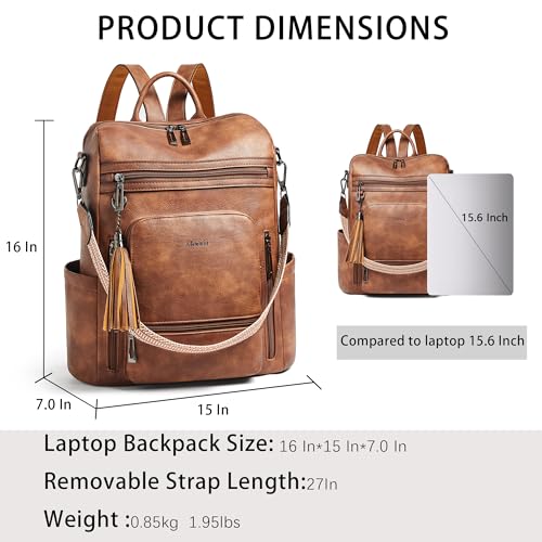 Shrrie Vegan Leather Laptop Backpack