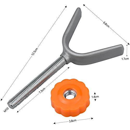 2 Pezzi Aste mandrino Y ataffe Y, aste filettate