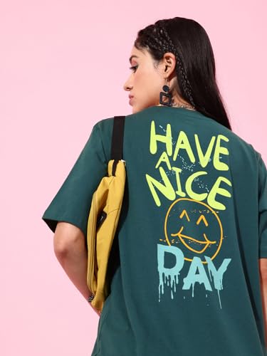 Image of Dillinger Blue Graphic Oversized T-Shirt