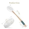 AmazerBath Lotion Applicator for Back, Feet, 4 Replacement Pads with 17 Curved Handle, Back Sunscreen Applicator for Kids, Elderly, Women, Apply Skin Cream Medicine Moisturizer Tanner, White