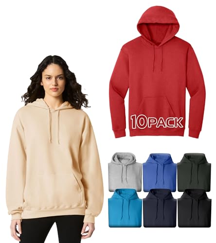 Tee Miracle Men's Adult Heavy Blend Hooded Sweatshirt Multipack, 18500 Unisex Fleece Bulk Hoodie - Custom Color Set, Sudadera Con Capucha 10 Pack, 3X-Large Multicolor