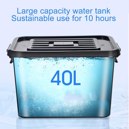 22in/28in/32in Patio Misting Fans, Outdoor Commercial Cool Mist Fan with 3 Speeds and 12 Gal/40L Standalone Tank, 90° Oscillation, for Industrial Commercial Jobsite Gym - Image 6