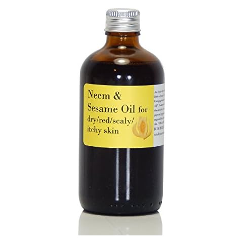 Neem & Sesame Oil for/Dry/red/Scaly/Itchy Skin 100% Natural (100ml) Cover