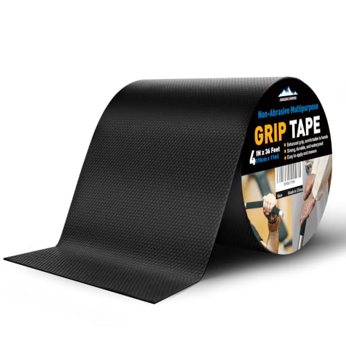 Rubber Grip Tape, 4 In x 36 Ft, Non-Abrasive Strong Adhesive Waterproof