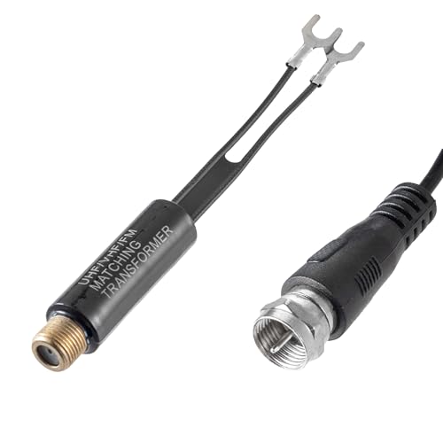 Eifagur 75 Ohm 300 Ohm Magnetic Base FM Radio Telecopic Antenna with 10ft Coaxial Cable for Stereo Receiver Digital HD Radios and Home Theater System