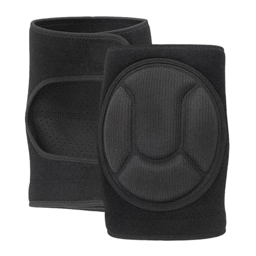 Trasylph Knee Pads, Work Thick Foam Knee Pads Work Anti Slip Collision Avoidance Knee Pads for Gardening Construction Cleaning Flooring Men Women(COLOR:Black)