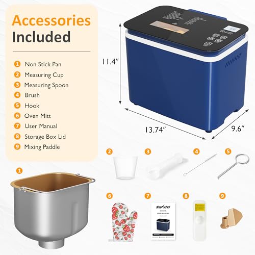 SUNVIVIPRO 21-in-1 Programmable Bread Machine ZBM001 の商品画像 2