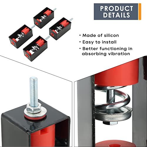 Maopiner 4Pack Ceiling Vibration Damping Mounts, Spring Vibration Isolator For Soundproof And Shockproof For A/C Air Handler Bedroom Theater Studio, 110 Lb Capacity, 1.20" Deflection #TOP2