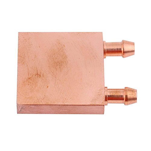 Pure Copper Water Cooling Block 40x40mm for Liquid Water Cooler Heat Sink System Silver for CPU Graphics Radiator Heatsink (1 Pack)