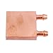 Pure Copper Water Cooling Block for Computer 40x40mm Water-Cooled Exchanger Endothermic Head for Liquid Water Cooler Heat Sink System for CPU Graphics Radiator Heatsink (1 Pack)