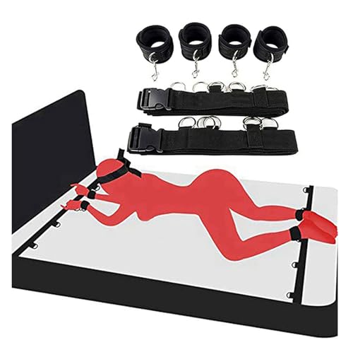 Sex Resistant Tie Ups for Legs and Arms Women Men Set Sexy Handcuff Toys Bed Restraint Kit for Couples King Bed Submissive Kit Bondaged Restraints Straps Sex Gaming for Adult Couples Play Sweater